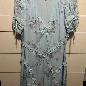 LoveShackFancy beautiful floral dainty dress gender reveal baby shower summer